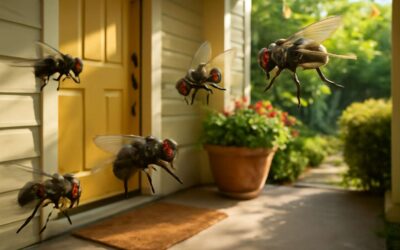 How to Keep Flies Hanging Around Front Door from Ruining Your Summer Pomalces