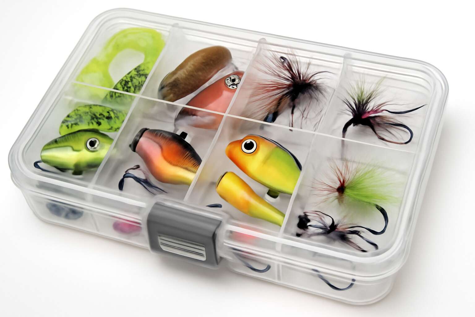 container for baits and flies
